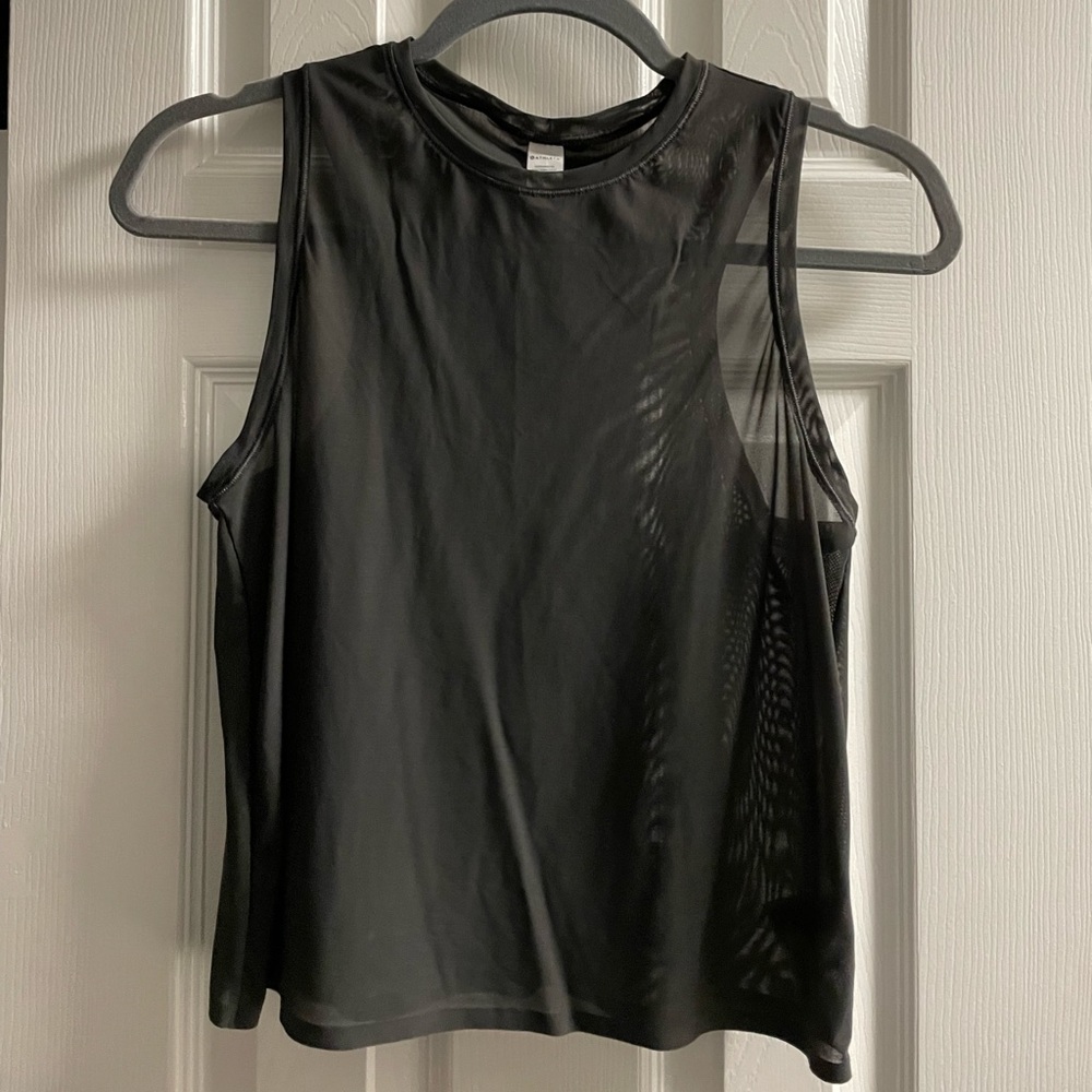 Athleta Army Green Mesh Tank